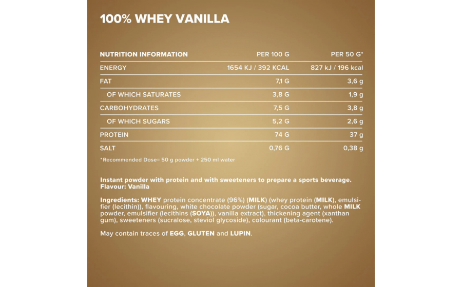 IronMaxx 100% Whey Protein – французская ваниль, 2350 г