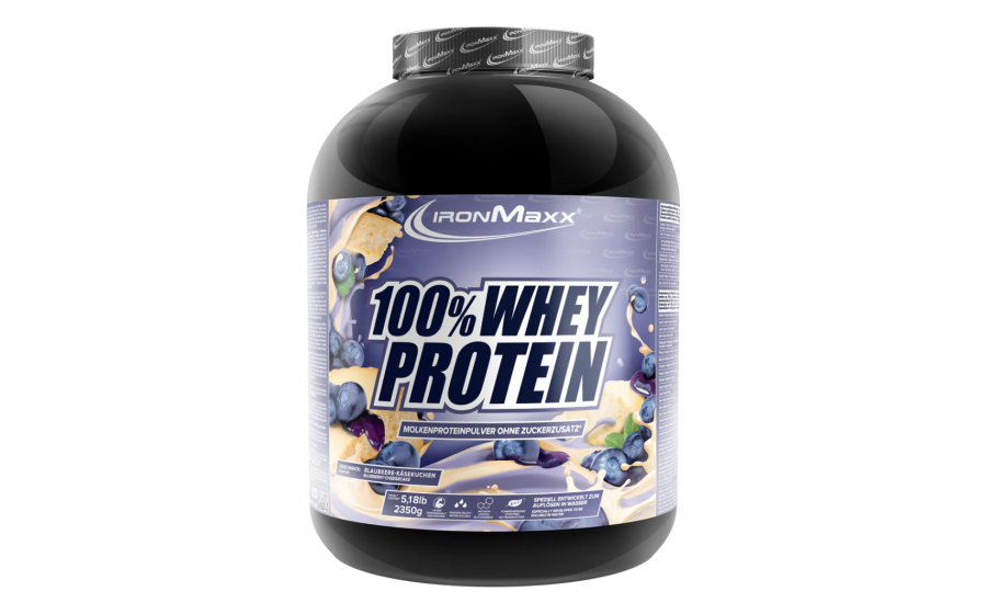 IronMaxx 100% Whey Protein – чорниця-чізкейк, 2350 г