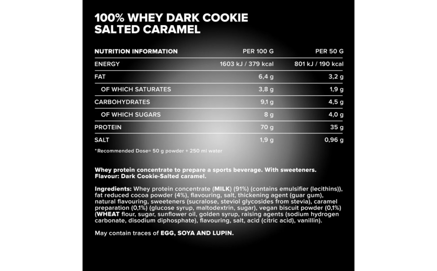 IronMaxx 100% Whey Protein – 2350 г, печиво-карамель IronMaxx 100% Whey Protein – темне печиво-карамель, 2350 г