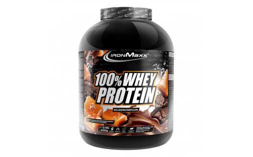 IronMaxx 100% Whey Protein – темне печиво-карамель, 2350 г