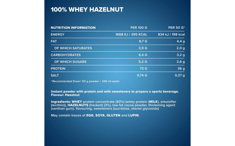 IronMaxx 100% Whey Protein – 2350 г, фундук IronMaxx 100% Whey Protein – фундук, 2350 г