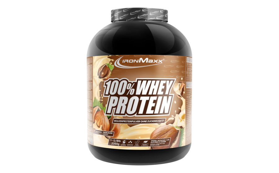 IronMaxx 100% Whey Protein – 2350 г, фундук IronMaxx 100% Whey Protein – фундук, 2350 г
