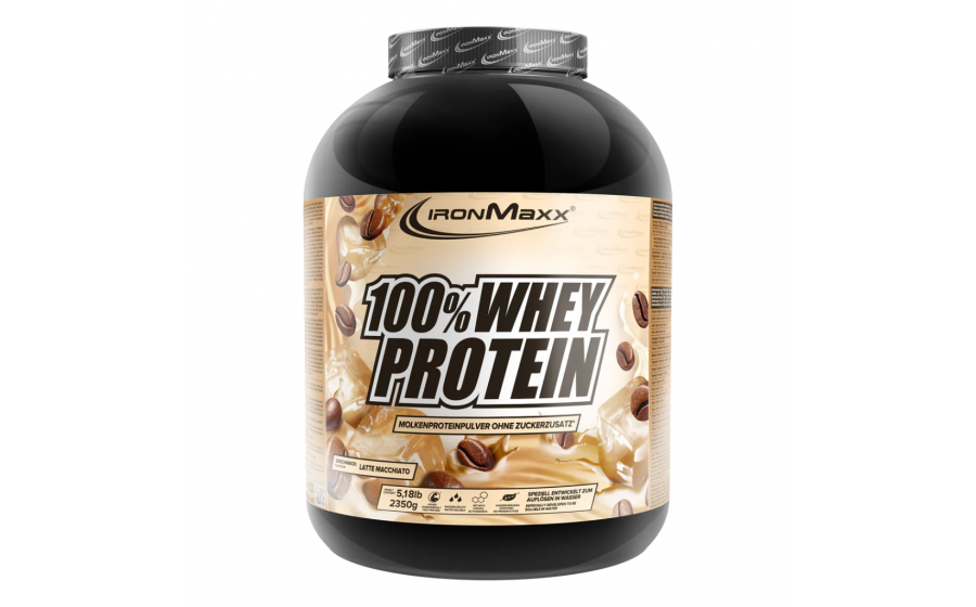 IronMaxx 100% Whey Protein – латте макиато, 2350 г