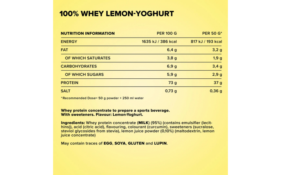 IronMaxx 100% Whey Protein – 2350 г, лимон-йогурт IronMaxx 100% Whey Protein – лимон-йогурт, 2350 г