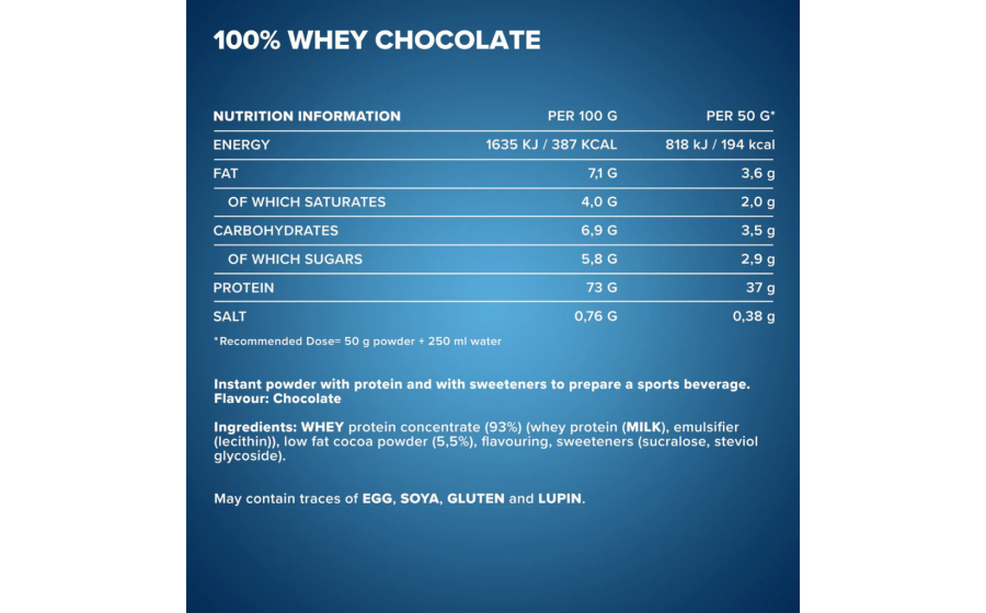 IronMaxx 100% Whey Protein – 2350 г, молочний шоколад IronMaxx 100% Whey Protein – молочний шоколад, 2350 г