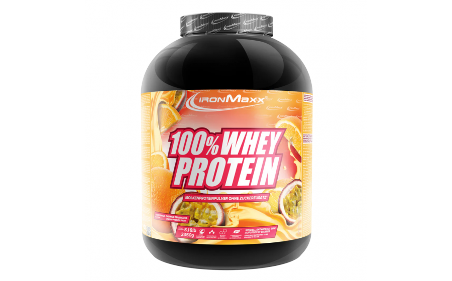 IronMaxx 100% Whey Protein – апельсин-маракуйя, 2350 г