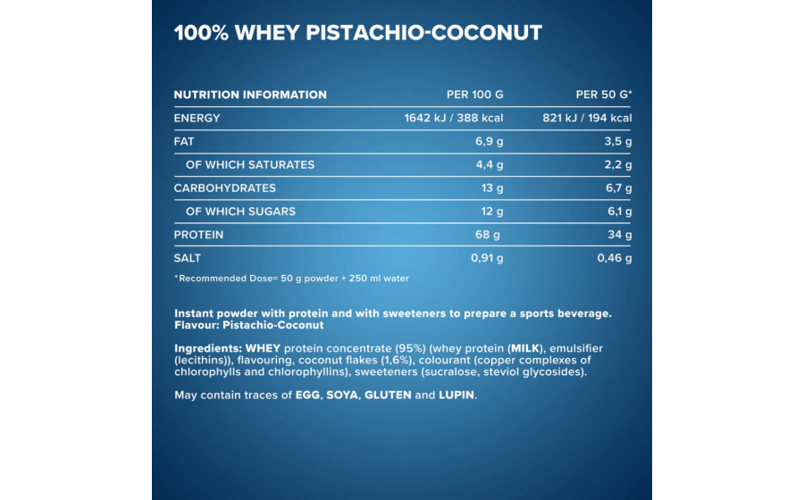 IronMaxx 100% Whey Protein – 2350 г, фісташка-кокос IronMaxx 100% Whey Protein – фісташка-кокос, 2350 г