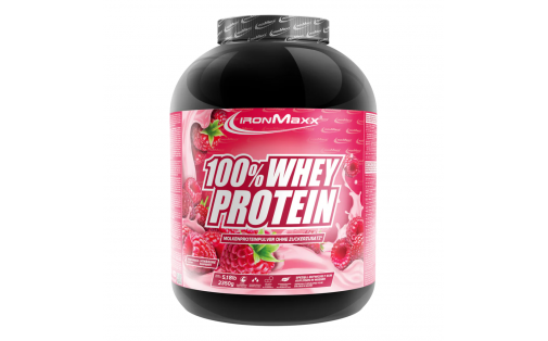 IronMaxx 100% Whey Protein – малина, 2350 г