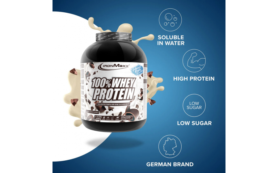 IronMaxx 100% Whey Protein – 2350 г, страчателла IronMaxx 100% Whey Protein – страчателла, 2350 г