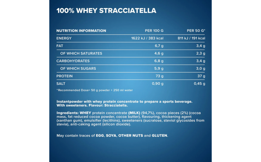 IronMaxx 100% Whey Protein – 2350 г, страчателла IronMaxx 100% Whey Protein – страчателла, 2350 г