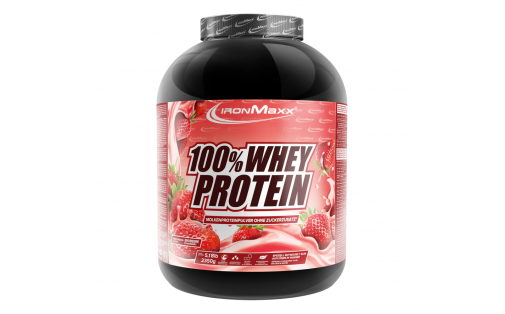 IronMaxx 100% Whey Protein – полуниця, 2350 г