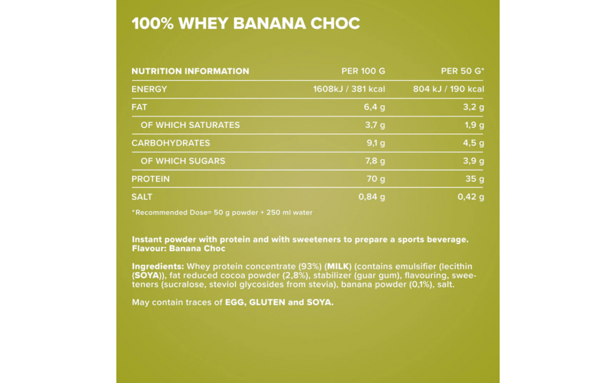 IronMaxx 100% Whey Protein 500 г – Банан-Шоколад, протеїн Німечч