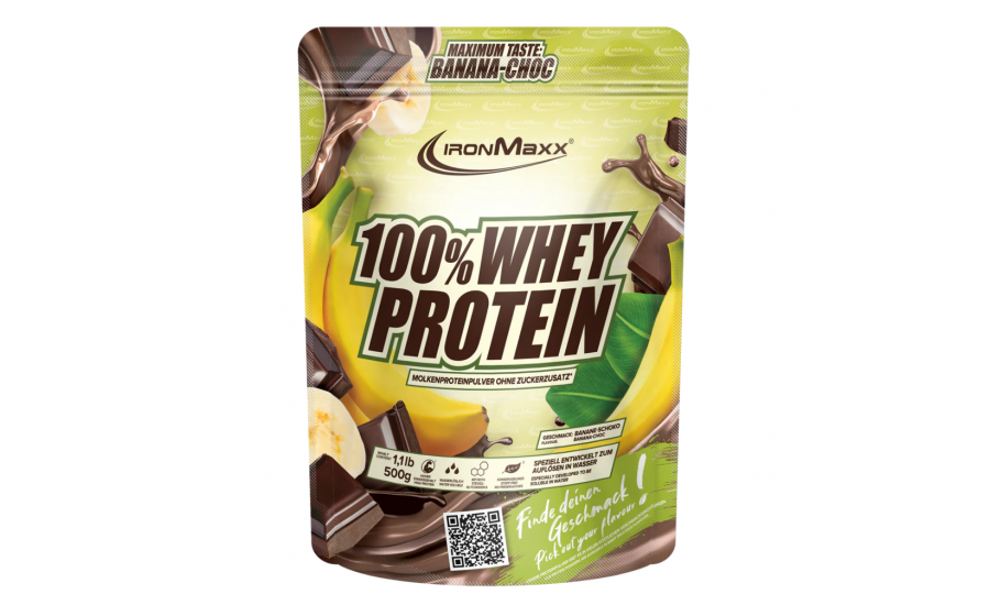 IronMaxx 100% Whey Protein 500 г – Банан-Шоколад, протеїн Німечч