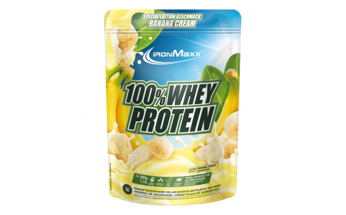 IronMaxx 100% Whey Protein 500 г – Банановий Крем, протеїн Німеч