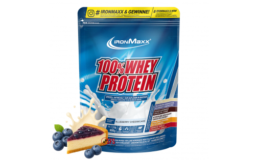 IronMaxx 100% Whey Protein 500 г – Чорниця-Чізкейк, протеїн Німе