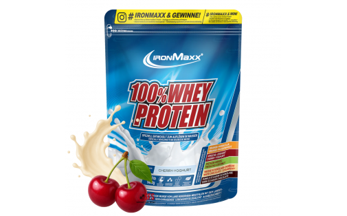 IronMaxx 100% Whey Protein 500 г – Вишня-Йогурт, протеїн Німеччи