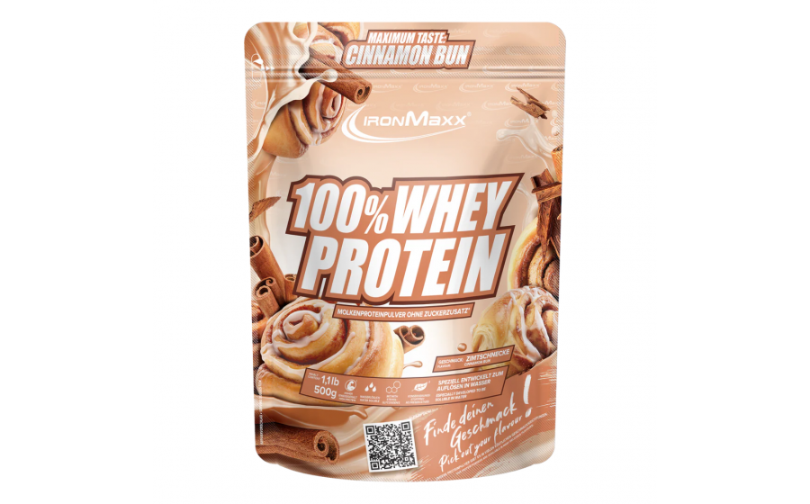 IronMaxx 100% Whey Protein 500 г – Булочка з корицею