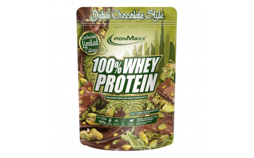 IronMaxx 100% Whey Protein 500 г Dubai Chocolate Style (Дубайськ