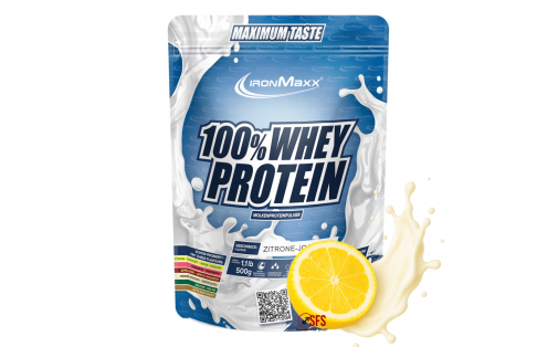 Протеїн IronMaxx 100% Whey Protein 500 г – Лимон-Йогурт