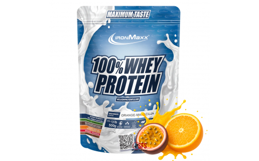 IronMaxx 100% Whey Protein 500 г Апельсин-Маракуйя, спортивне ха