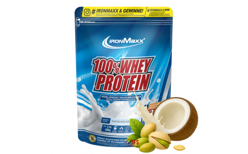 IronMaxx 100% Whey Protein 500 г Фісташка-Кокос – сироватковий п