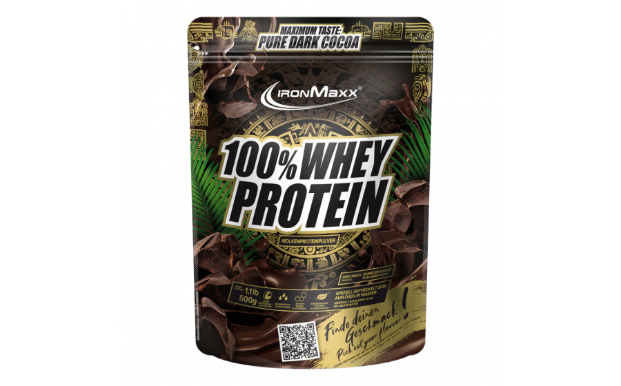 IronMaxx 100% Whey Protein Pure Dark Cocoa 500 г – Чисте Темне К