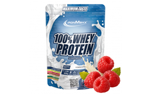 IronMaxx 100% Whey Protein Raspberry 500 г – Сироватковий протеї