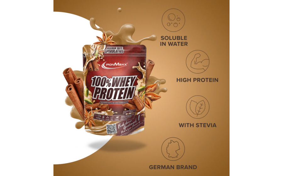 IronMaxx 100% Whey Protein 500 г – Speculoos (Шпекулос)