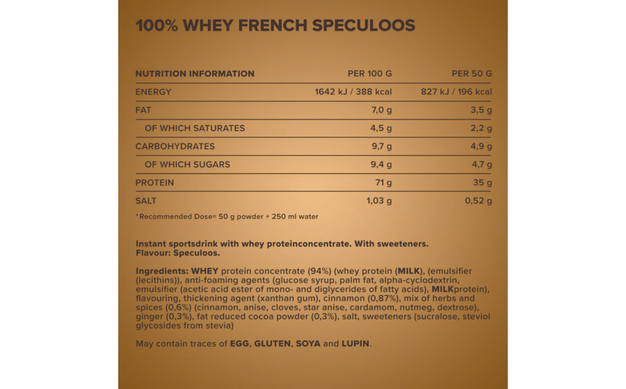 IronMaxx 100% Whey Protein 500 г – Speculoos (Шпекулос)