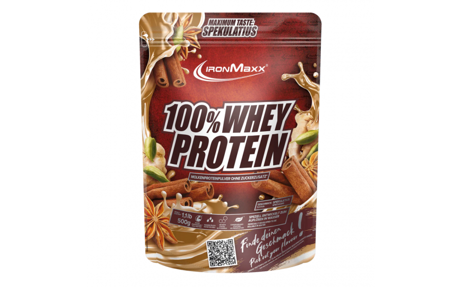 IronMaxx 100% Whey Protein 500 г – Speculoos (Шпекулос)