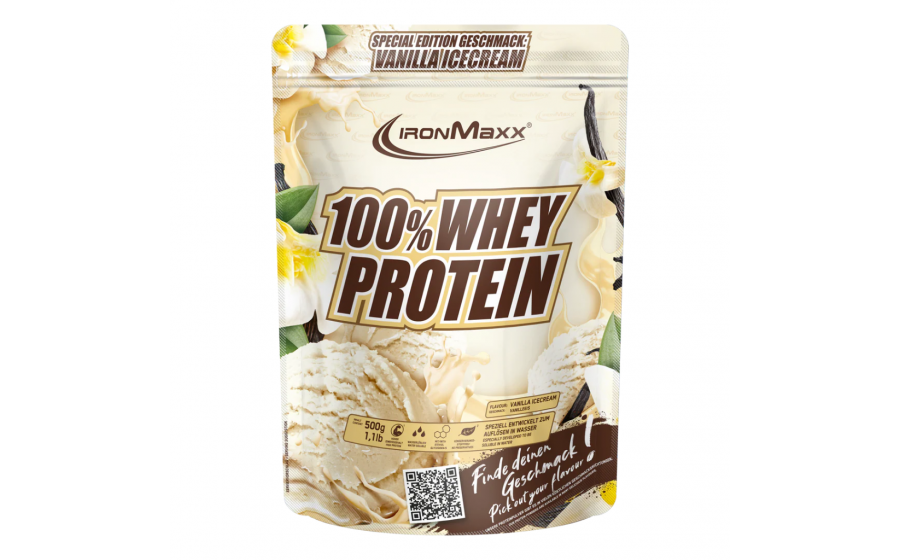Протеїн IronMaxx 100% Whey Protein Vanilla Ice Cream 500 г