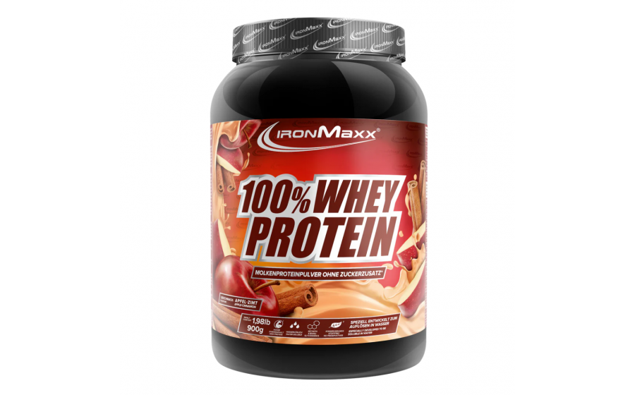 IronMaxx 100% Whey Protein – 900 г, яблуко-кориця IronMaxx 100% Whey Protein – яблуко-кориця, 900 г