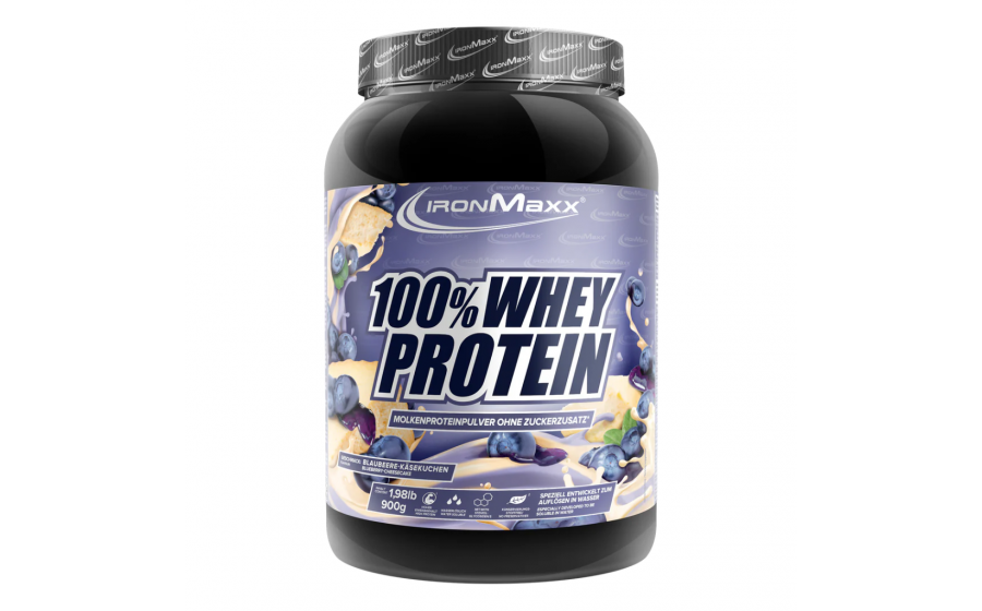 IronMaxx Whey Protein – Чорниця-Чізкейк 900 г IronMaxx 100% Whey Protein 900 г – Чорниця-Чізкейк