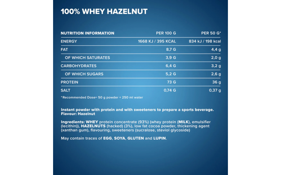 IronMaxx Hazelnut 900 г IronMaxx 100% Whey Protein Hazelnut 900 г – протеїн смак фундук