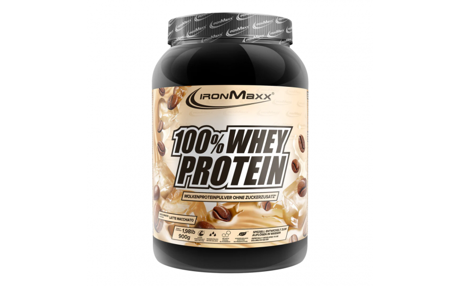 IronMaxx Whey Protein – Латте Макиато 900 г IronMaxx 100% Whey Protein 900 г – Латте Макиато