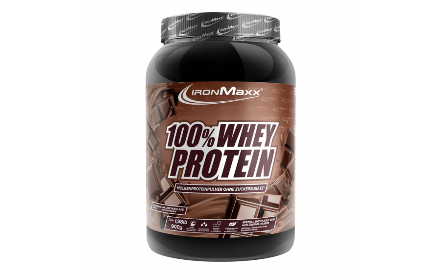 IronMaxx 100% Whey Protein 900 г – Молочний Шоколад, протеїн спо
