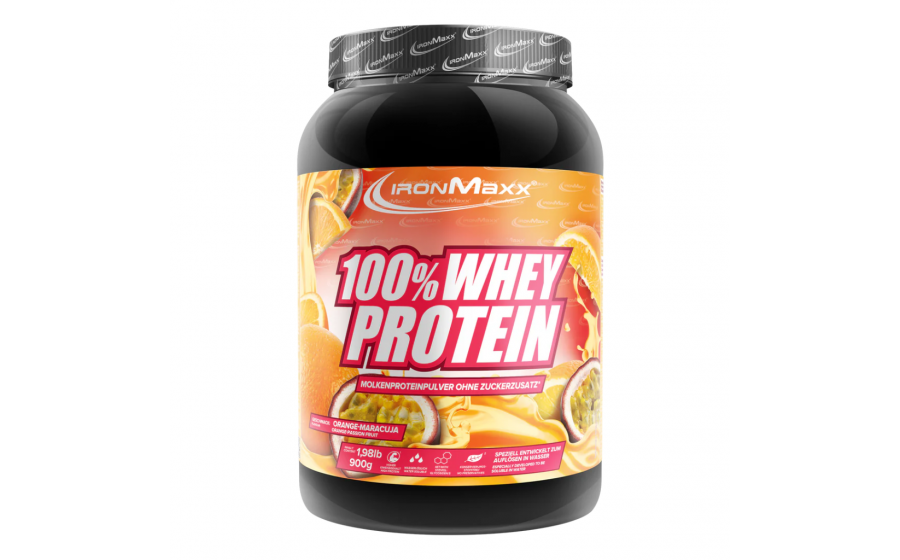 IronMaxx 100% Whey Protein Orange Passion Fruit 900 г – протеїн 