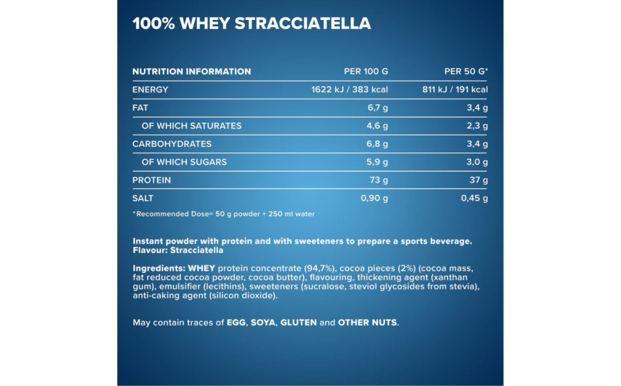IronMaxx Whey Protein – Страчателла 900 г IronMaxx 100% Whey Protein 900 г – Страчателла, протеїн Німеччин