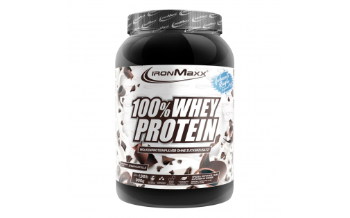 IronMaxx 100% Whey Protein 900 г – Страчателла, протеїн Німеччин