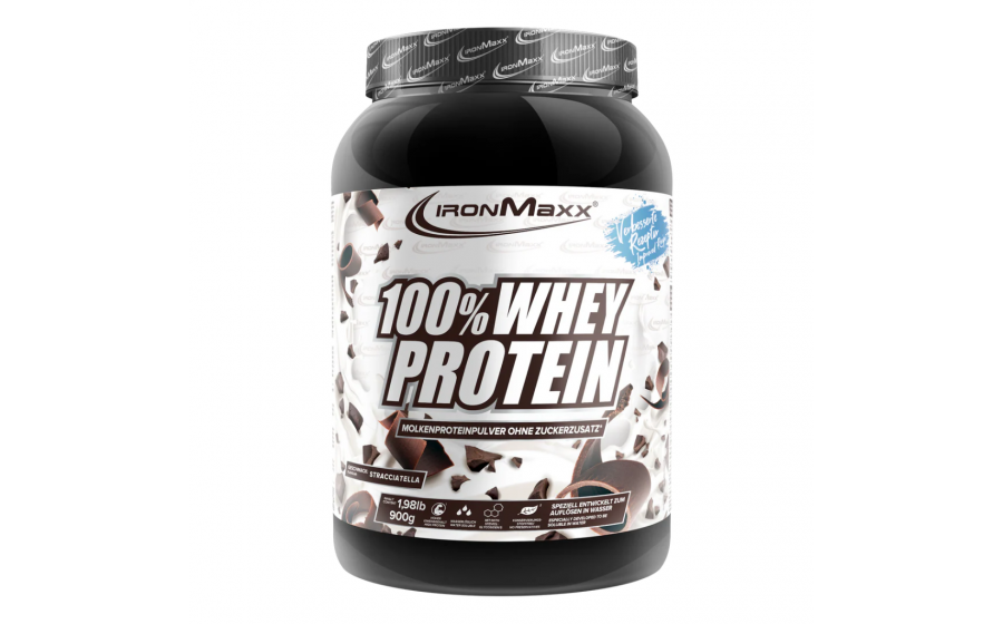 IronMaxx Whey Protein – Страчателла 900 г IronMaxx 100% Whey Protein 900 г – Страчателла, протеїн Німеччин