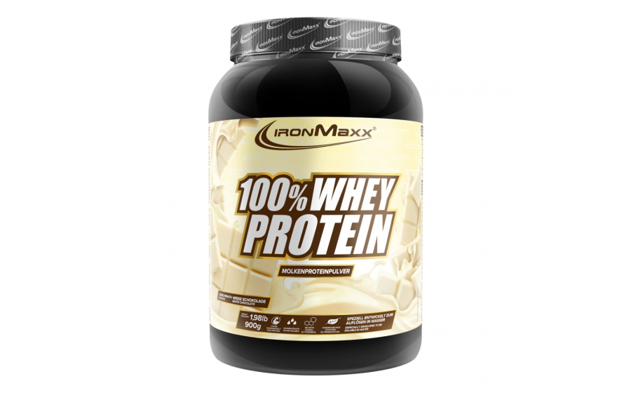 IronMaxx 100% Whey Protein – білий шоколад, 900 г