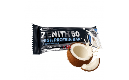 IronMaxx 50% Zenith Protein Bar 100 г – Coconut; протеїновий бат