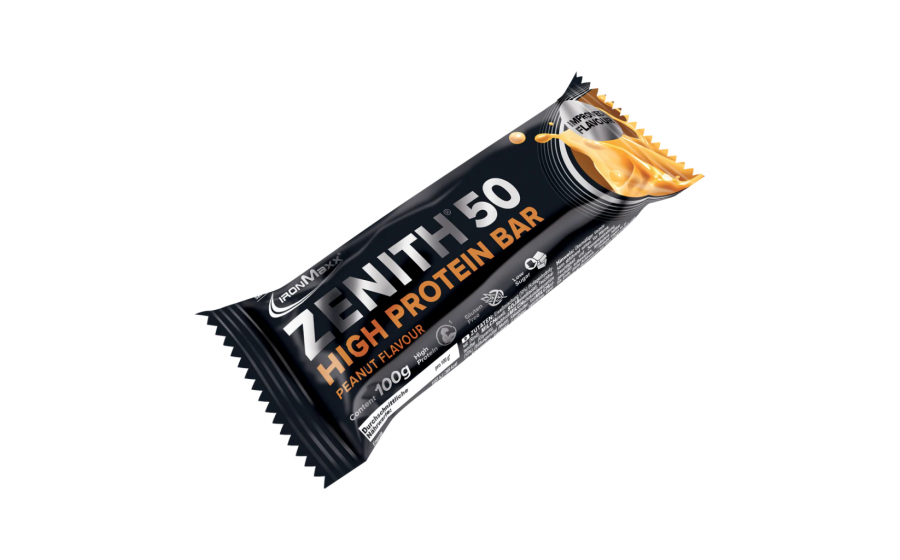 IronMaxx 50% Zenith Protein Bar – батончик з 50% білка, Арахіс IronMaxx 50% Zenith Protein Bar 100 г – Peanut; протеїновий бато
