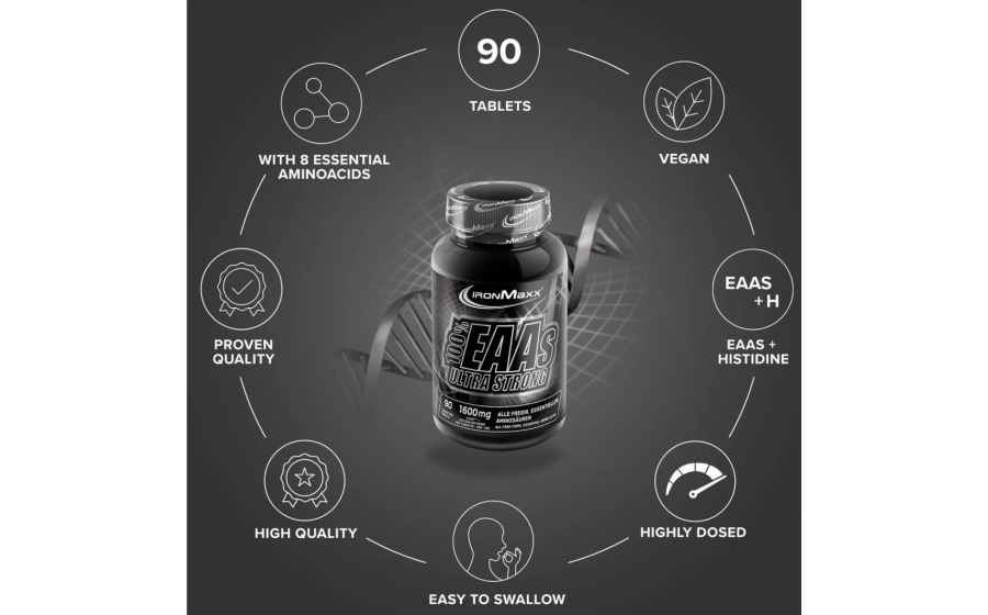 IronMaxx 100% EAAs Ultra Strong – 90 таблеток;