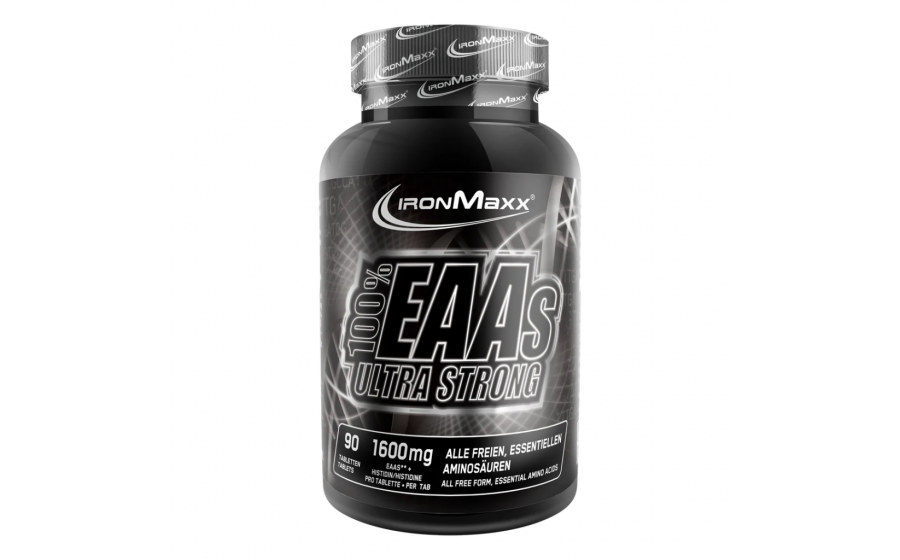 IronMaxx 100% EAAs Ultra Strong – 90 таблеток; фронтальна упаков
