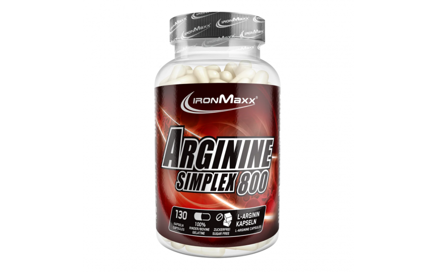 IronMaxx Arginine Simplex 800 – 130 капсул, аргинин 800 мг