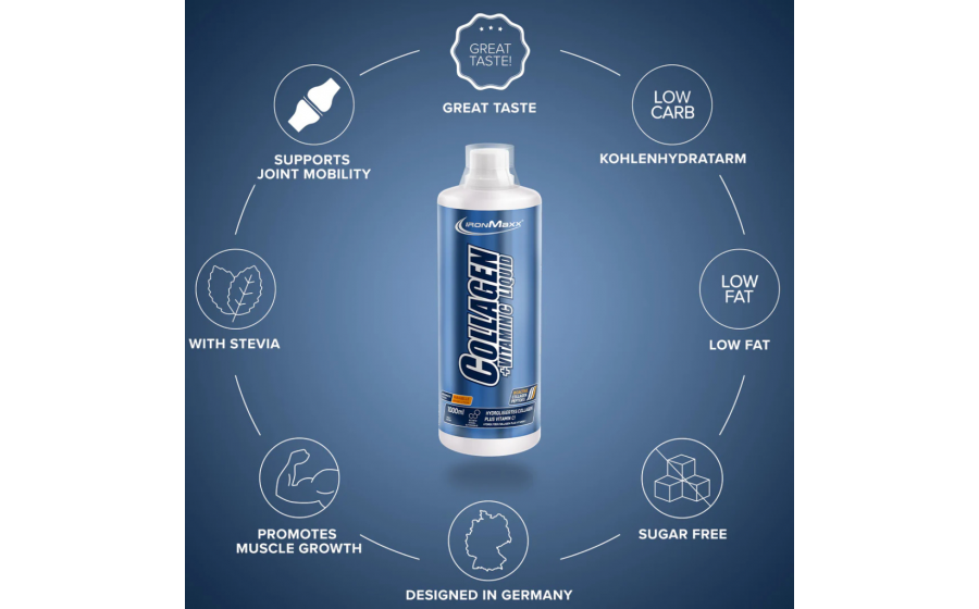 IronMaxx Collagen + Vitamin C Liquid 1000 мл – Mirabelle; рідкий