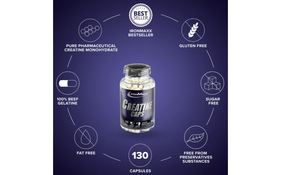 IronMaxx Creatine Caps Monohydrate – креатин моногідрат у капсул