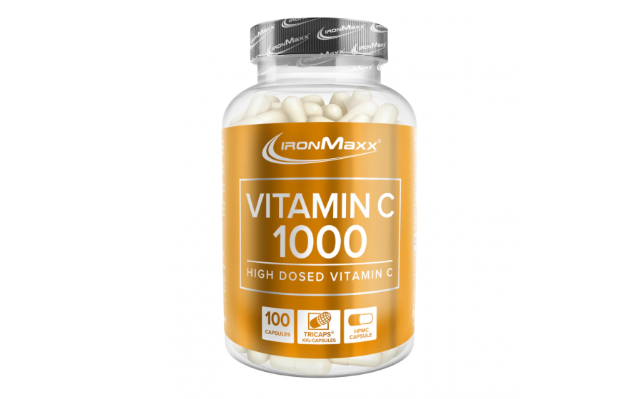 IronMaxx Vitamin C 1000 – 100 капсул, вітамін С для імунітету IronMaxx Vitamin C 1000 – капсули вітаміну С для імунітету та за