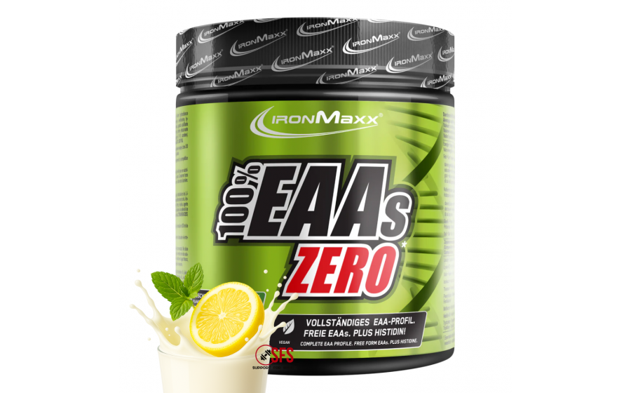 IronMaxx EAAs Zero – Lemon-Mint – аминокислоты без сахара IronMaxx 100% EAAs Zero 500 г – аминокислоты без сахара, вкус Le